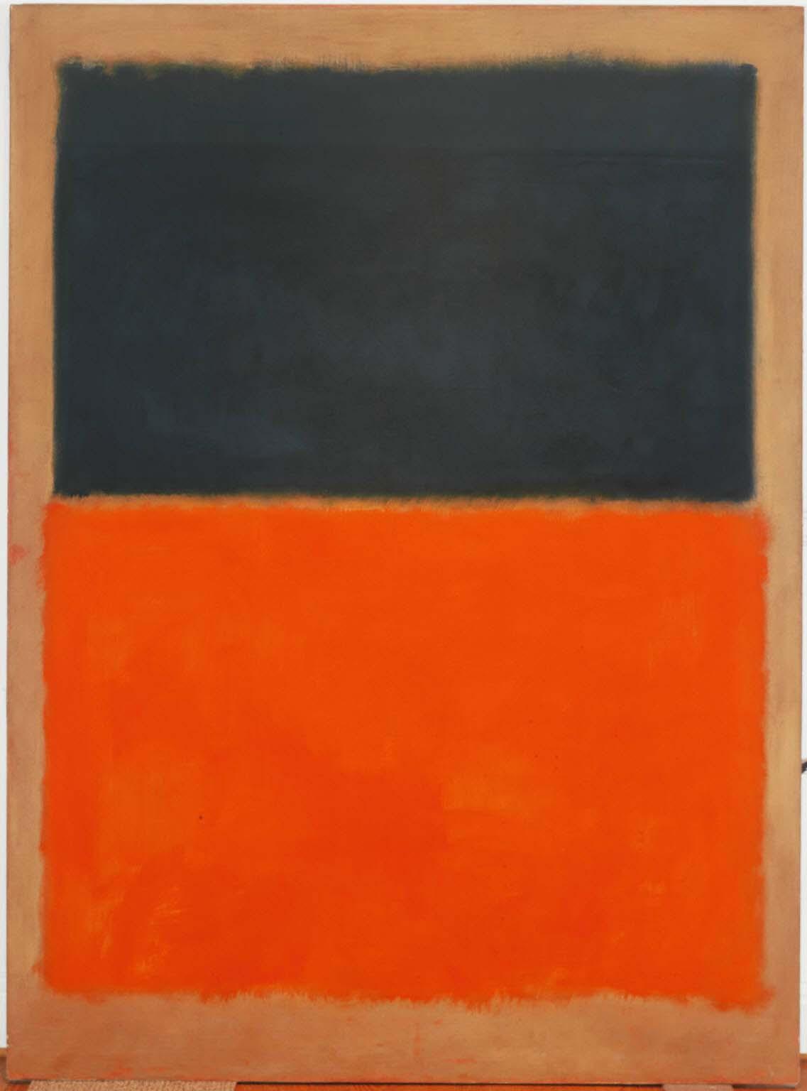 Green and Tangerine on Red by Mark Rothko